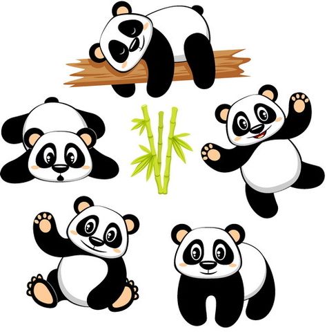 Panda Vector, Cute Panda Drawing, Panda Baby Showers, Panda Birthday Party, Cute Panda Cartoon, Panda Cartoon, Panda Drawing, Feminine Wall Art, Panda Lindo