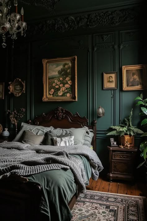 25 Dark Academia Bedroom Ideas You'll Love Dark Academia Bedroom Ideas, Dark Academia Interior, Dark Feminine Bedroom, Dark Academia Bedroom, Academia Bedroom, Feminine Bedroom, Moody Bedroom, Dark Bedroom, Dark Home Decor