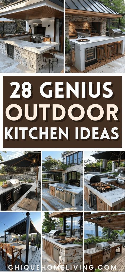 Outdoor Galley Kitchen Ideas, Outdoor Patio Ideas With Kitchen, Outdoor Kitchen On Deck Ideas, Traeger Outdoor Kitchen Ideas, Amazing Outdoor Kitchen, Outdoor Kitchen Layout Ideas, Outdoor Kitchen Ideas Covered, Covered Outdoor Kitchen Design, Patio Kitchen Ideas Outdoor