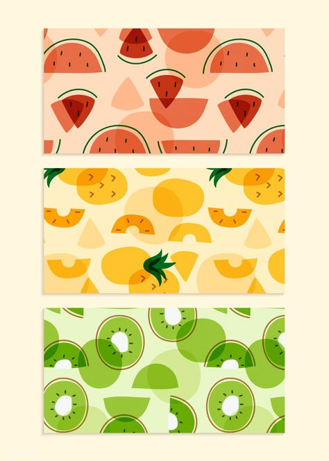 Fruits Pattern Design, Fruit Poster Design Ideas, Fruits Poster Design, Fruits Illustration Design, Illustrator Pattern Design, Fruits Graphic Design, Food Pattern Design, Tropical Fruits Illustration, Tropical Design Graphic