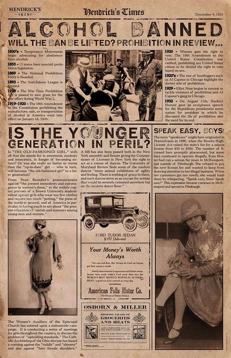 Stary Papier, Prohibition Party, Speakeasy Party, 20s Party, Roaring 20s Party, 1920s Party, Newspaper Headlines, Mystery Party, Vintage Newspaper