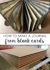 My Porch Prints: How To Make A Journal From Blank Cards Make A Journal, Homemade Journal, Book Binding Diy, Mini Album Tutorial, Vintage Junk, Vintage Junk Journal, Mini Scrapbook, Up Book, Creative Journal