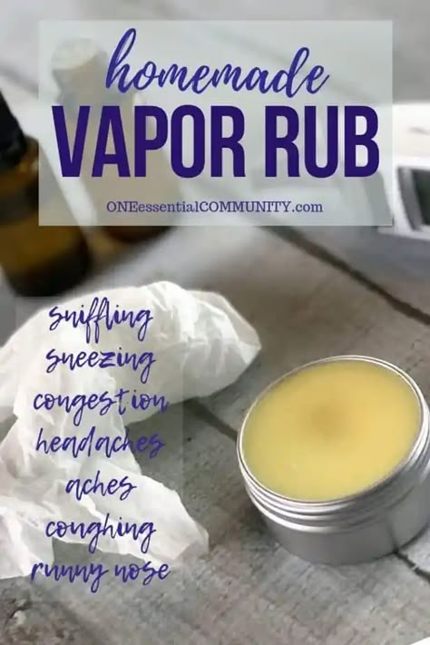 Homemade Vapor Rub, Oils For Colds, Essential Oil Diy, Chest Rub, Essential Oils For Colds, Vapor Rub, Rub Recipes, Natural Healing Remedies, How To Relieve Headaches