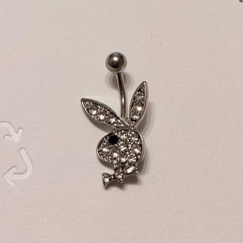 Play Boy Belly Button Rings, Belly Button Piercing Playbunny, Playboy Bunny Belly Ring Body Jewelry, Playboy Belly Ring, Belly Piercing Ring Aesthetic, Belly Button Rings Aesthetic, Belly Ring Aesthetic, Belly Pricing, Playboy Jewelry