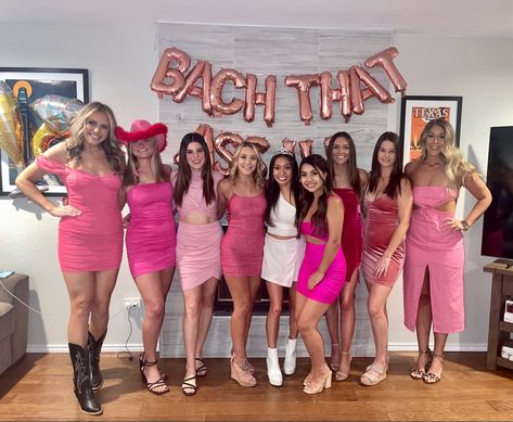 Bachelorette Party Pink Dresses, Bachelorette Night Out Outfit Pink, Pink Champagne Bachelorette Party, Bridesmaid Outfit Bachelorette, Dress Code Bachelorette Party, Bachlorette Party Pink Outfit, White And Hot Pink Bachelorette Party, Pink Dress For Bachelorette Party, Pink Hen Party Outfits