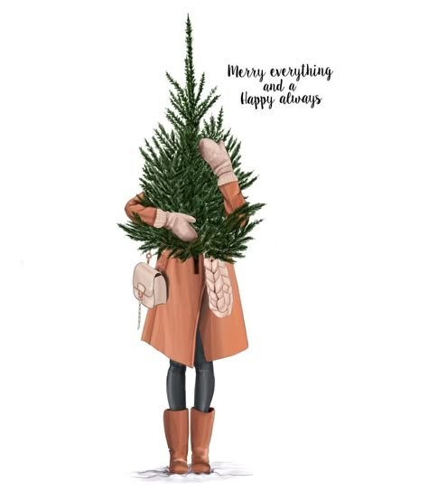 Christmas Couture, Merry Everything, 수채화 그림, Tree Drawing, Christmas Drawing, Noel Christmas, Christmas Mood, Room Decorations, Christmas Illustration