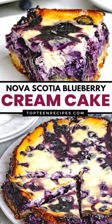 Cream Cheese Desserts Easy, Sydney Nova Scotia, Vanilla Layer Cake, Best Birthday Cake Recipe, Blueberry Cream Cake, Blueberry Desserts Recipes, Best Birthday Cake, Dessert Oreo, Dessert Places