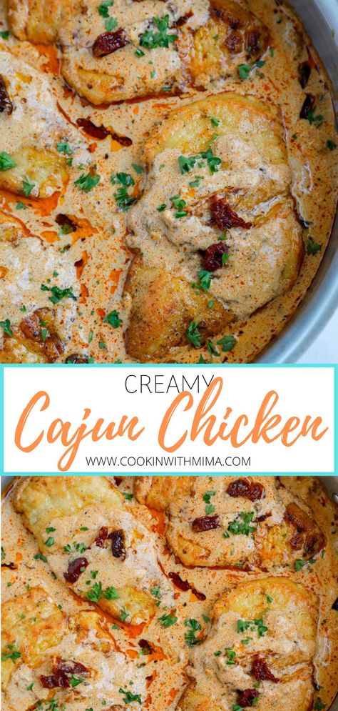 Cajun Chicken Breast, Creamy Cajun Sauce, Cajun Chicken And Rice, Creamy Cajun Chicken, Cajun Chicken Recipes, Cajun Sauce, Cajun Dishes, Cajun Creole Recipes, Cajun Cooking