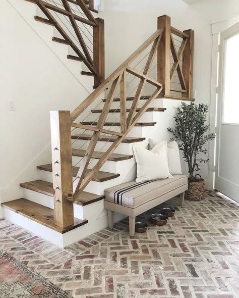 Farmhouse Stairs, Stair Case, In This House, Future Home Ideas, Dream House Interior, Farmhouse Homes, Farmhouse Plans, Dream House Plans, My Dream House