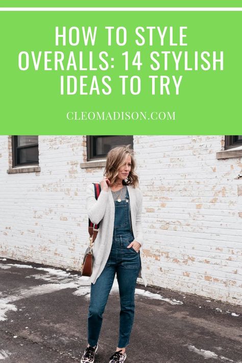 Overalls With Sneakers Outfit, Overall Ideas Outfits, How To Style Linen Overalls, Overalls With Collared Shirt, Women's Overalls Outfits, 2023 Overall Outfits, Jean Bibs Overalls Outfit, Overalls Outfit Fall 2022, Black Denim Overalls Outfit Winter