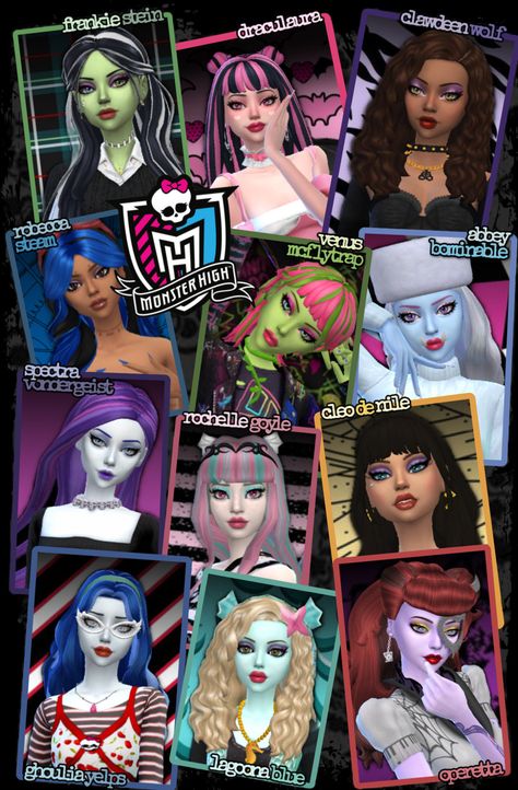 Sims 4 Cc Monster High Decor, Monster High Sims 4 Mods, Sims Monster High, Sims Cc Monster High, Ts4 Monster High Cc, Sims 4 Cc Monster High Furniture, Monster High Characters Costumes, Zombie Monster High, Monster High Names