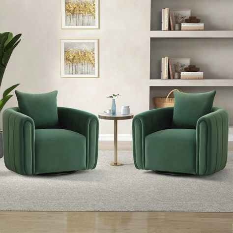 Swivel Barrel Chair Set - 3 colors available - Livingroom Collection 🤎 Enjoy 15% OFF with discount code GRAND15 🤎 FREE Shipping in the US Allow *2-8 Business Days to Ship 🤎 We sincerely Thank You for visiting our store! 🤎 Please remember to like, follow and share #swivelchairs #interiordesign #swivelchair #officefurniture #chairs #officechairs #officechair #furniture #leatherchair #officeseating #ergonomicchair #gamingchair #racingchair #barstools #gamingchairs #shoplocal #gamingsetup #pcb... Barrel Swivel Chair, Round Armchair, Chair For Nursery, Sitting Room Chairs, Chair Comfy, Luxury Chairs, Chair For Living Room, Nursery Chair, Velvet Accent Chair