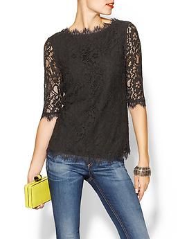 Lace Top Yellow Purse, Boat Neck Top, Black Lace Tops, Looks Style, Lace Tops, Black Top, Boat Neck, Style Me Pretty, Black Lace