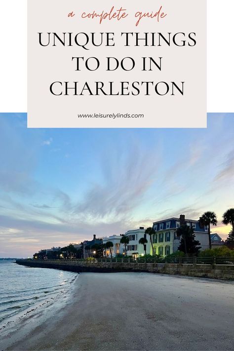 There are so many amazing things to do in Charleston, South Carolina. That’s why it is constantly voted the #1 city in the United States. From charming architecture and cobblestone streets, to water-based activities, to history, and a dynamic culinary scene, there is something for every type of traveler in Charleston, SC. North Charleston Sc Things To Do, Hidden Gems In Charleston Sc, Charleston Sc Girls Trip, Shems Creek Sc, Charleston South Carolina Fall, Fun Things To Do In Charleston Sc, Charleston Sc In October, What To Do In Charleston Sc, What To Wear In Charleston Sc Summer