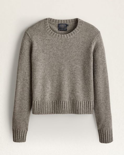 WOMEN'S SHETLAND COLLECTION CREWNECK | Pendleton Womens Wool Sweater, Woman’s Fall Sweaters, Different Types Of Sweaters, East Coast Fashion Fall, Merino Wool Sweater Women, Women’s Sweater, Winter Outfits Classic, New England Outfit, Classy Sweaters