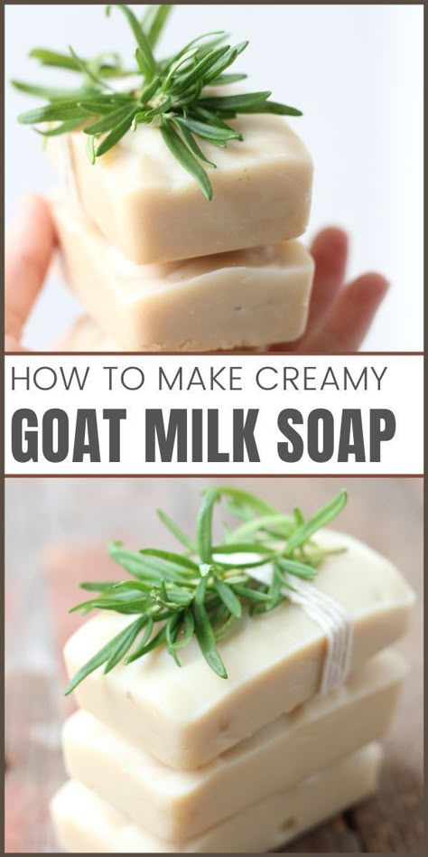 Easy Goat Milk Soap Recipe, Goat Milk Soap Recipe, Goat Milk Products, Homemade Goat Milk Soap, Milk Soap Recipe, Goat Milk Recipes, Goat Soap, Diy Soap Bars, Easy Soap Recipes