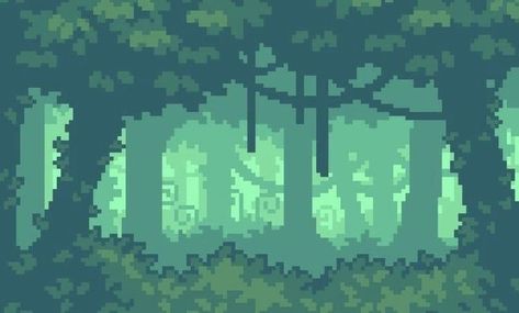 Pixel Art Landscape, Piskel Art, Pixel Art Background, Pixel Game, Arte 8 Bits, Cool Pixel Art, Forest Background, Computer Backgrounds, Pixel Art Games