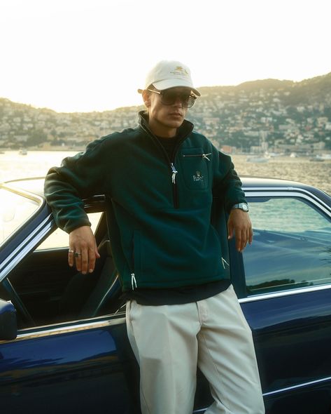 Cruise Classic. Live Vibes. Flgntlt - Second Drop Automobile Club available now. #flgntlt Half Zip Fleece, Course Automobile, Sport Automobile, Z Logo, Racing Green, Short Jacket, Zip Sweater, The Prestige, Button Shirt