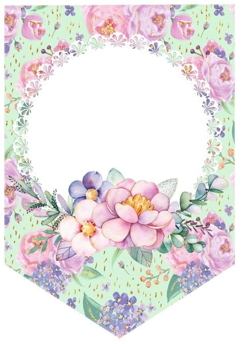 Floral Monogram Letter, Baby Scrapbook Album, Baby Art Projects, Hawaiian Birthday Party, Frame Floral, Flower Graphic Design, Flowers Craft, Banner Letters, Png Floral