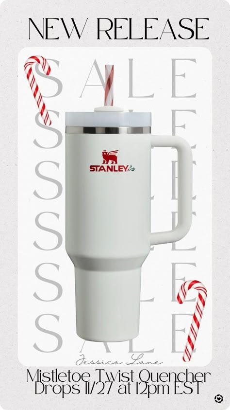 Save the date, 11/27 at 12:00 p.m. EST the NEW mistletoe Twist 40 oz Stanley quencher will be released! Stanley, new Stanley, new Stanley drop, holiday Stanley, Christmas Stanley, mistletoe twist Stanley, new release, gifts for her, gift idea Follow me in the @LTK shopping app to shop this post and get my exclusive app-only-content! #liketkit #LTKGiftGuide #LTKHoliday #LTKfitness @shop.ltk https://liketk.it/4orO7 Stanley Christmas Gift, Stanley Gift Ideas, Stanley Christmas, Christmas Stanley, Future Accessories, Hollywood House, Nursing Essentials, Cute Christmas Ideas, Lavender Perfume