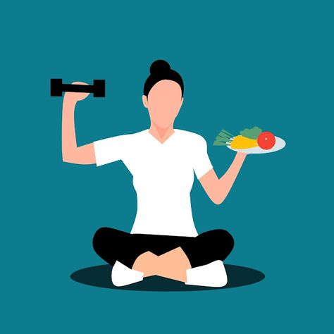 Gym Icon, Fitness Art, Lifestyle Illustration, Things To Do When Bored, Lifestyle Art, Kids Clipart, Body Drawing, Birthday Pictures, A Healthy Lifestyle