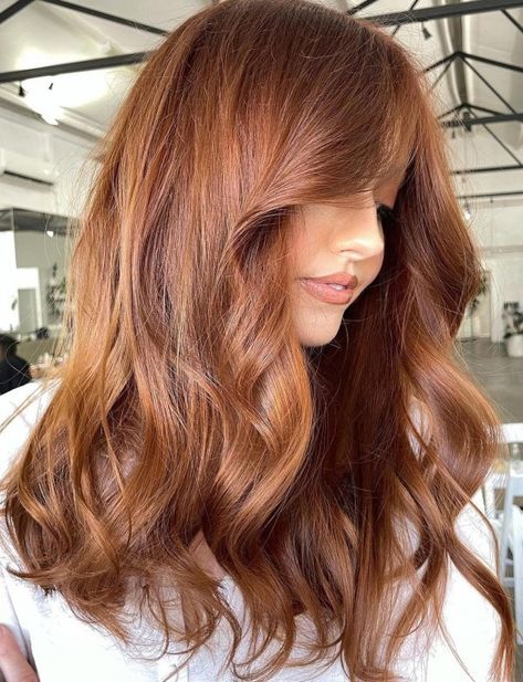 Sweet Light Copper Bronde Hair Light Copper Hair, Copper Brown Hair Color, Copper Blonde Hair Color, Copper Brown Hair, Light Auburn Hair, Copper Blonde Hair, Rambut Brunette, Bronze Hair, Copper Blonde