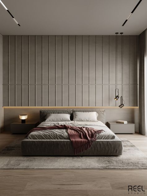 Ultra Modern Bedroom :: Behance Master Bedrooms Contemporary Modern, Modern Contemporary Primary Bedroom, Modern Contemporary Bedroom Design Ideas, Contemporary Bedroom Interior Design, Ultra Modern Bedroom, Colorful Eclectic Living Room, Neoclassical Interior Design, Bedroom Behance, Bed Back Design