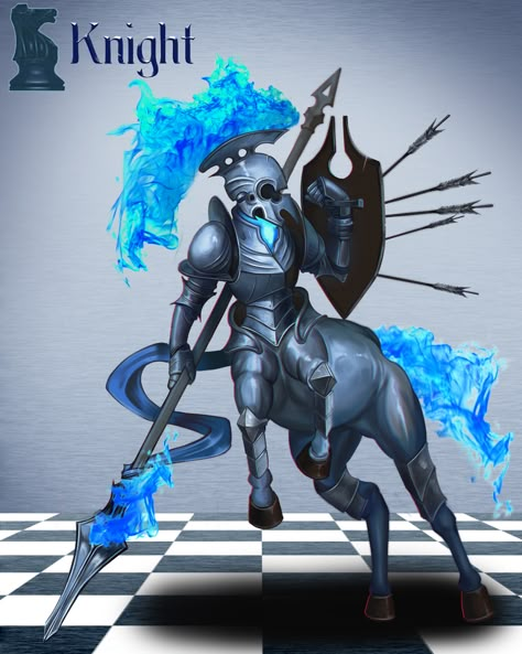 Chess Character Design, Chess Monster, Centaur Knight, Chess Character, Chess Knight, Knight Chess, Chess Art, Chess Queen, Human Version