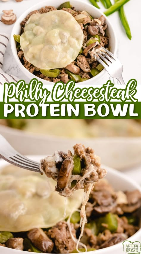 Healthy Low Carb Dinners, High Protein Dinner, Breakfast Low Carb, High Protein Meal Prep, Healthy High Protein Meals, High Protein Low Carb Recipes, Easy Healthy Meal Prep, Philly Cheesesteak, Macro Meals