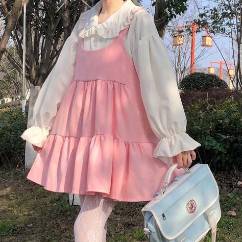 Kawaii Aesthetic Outfits, Sweet Aesthetic, Dolly Dress, Aesthetic Dress, Kawaii Fashion Outfits, Girls Sweet, Pink Outfits, Kawaii Clothes, Kawaii Girl