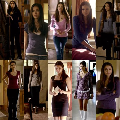 season 2 outfits Elena Gilbert Season 3 Outfits, Elana Vampire Diaries Outfit, Elena Gilbert S1 Outfits, Elena Gilbert Style Season 1, Elena Gilbert Outfits Dresses, The Vampire Diaries Outfits Inspired, Vampire Diaries Elena Outfits, Elena Gilbert Summer Outfits, Elana From Vampire Diaries Outfits