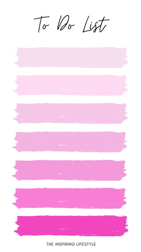 Pink palette template. Cute template for your To Do List #todo #list #pink #theinspiringlifestyle Pink To Do List Template, To Do List Pink Aesthetic, To Do List Background, To Do List Template Aesthetic, List Template Aesthetic, Pink To Do List, Aesthetic To Do List Template, Printable Art Templates, Aesthetic To Do List