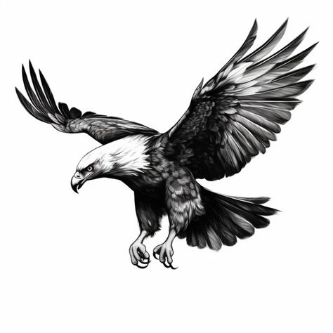 Animal Tattoos Designs, Eagles Tattoo Design, Flying Eagle Tattoo Design, Eagle Tattoo Realistic, Eagle Sketch Tattoo, Eagle Drawing Tattoo, Realistic Eagle Tattoo Design, Eagle Flying Tattoo, Soaring Eagle Tattoo