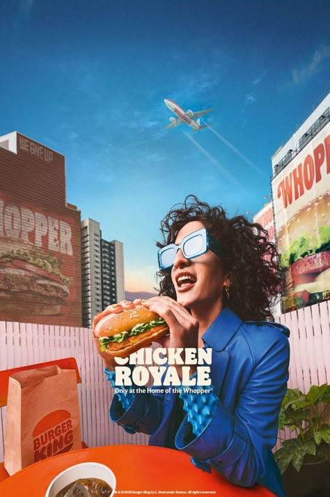 Chips Advertising Design, Chicken Royale, Restaurant Photography, Publicidad Creativa, Food Advertising, Graphic Design Ads, Food Graphic Design, Food Ads, Funny New