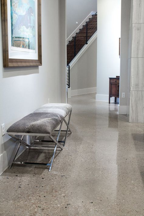 Exposed Concrete Floor, Polished Aggregate Concrete Floor, Exposed Aggregate Concrete Floor, Accented Achromatic Colour Scheme, Achromatic Colour Scheme, Starling House, Polished Concrete Floor, Exposed Aggregate Concrete, Aggregate Concrete