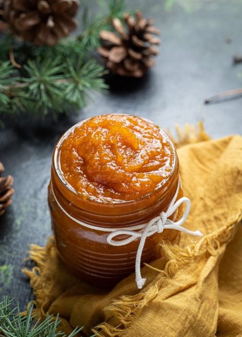 This easy Pumpkin jam is a great addition to have when Fall comes around. It’s perfect on a toast, with pancakes, crepes, or in any baking recipe. I use fresh pumpkin and honey instead of sugar for a healthier option and a few spices. Get the recipe below, it’s pumpkin goodness! How to make Pumpkin jam? I like to use fresh pumpkin or butternut squash. Cut it into pieces and bake until soft. Continue reading Pumpkin Jam made with honey and spices at Crumbles of health. Butternut Squash Jam, Pumpkin Marmalade Recipe, Butternut Jam, Squash Jam Recipe, Pumpkin Pie Jam, Pumpkin Jam Recipe, Jam Made With Honey, Squash Jam, Spiced Jam