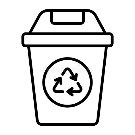 Have look at this amazing vector of recycling trash bin, garbage bin icon stock illustration Recycle Bin Drawing, Garbage Can Drawing, Trash Bin Drawing, Dustbin Drawing, Garbage Drawing, Trash Can Drawing, Garbage Illustration, Bin Drawing, Trash Drawing