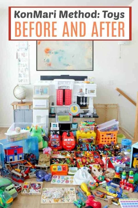 Best guide to decluttering with kids EVER! I loved using the KonMari method to declutter toys. Both my kids and I are much happier! Thanks for this KonMari guide! #konmari #konmarimethod #decluttertoys #konmaritoys #konmarimethodtoys Declutter Toys, Toy Room Organization, Organization Room, Kids Bedroom Organization, Kids Organization, Toy Storage Solutions, Bedroom Toys, Ideas Closet, Kids Toy Organization