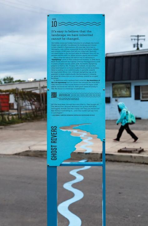 A River Remembered - Landscape Architecture Magazine Landscape Architecture Magazine, Interpretive Signage, Park Signage, Wayfinding Signage Design, Wayfinding Signs, Wayfinding Design, Public Artwork, Exterior Signage, Wayfinding Signage