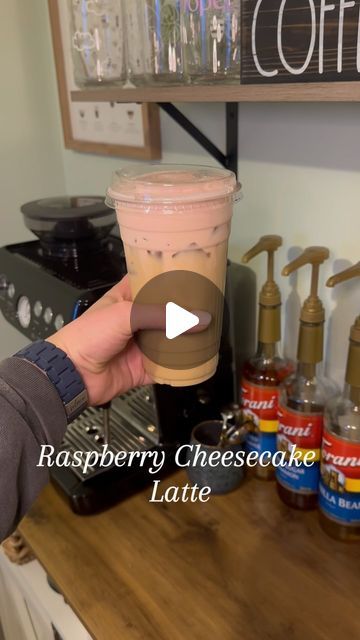 Jess | The Coffee RN on Instagram: "✨Raspberry Cheesecake Latte✨  I used: @nespressousa Starbucks Reserve pod @torani Cheesecake syrup Milk of your choice Ice  For the Raspberry Cold Foam: @torani Raspberry syrup Heavy Cream Whole Milk  #espresso #icedlatte #coldfoam #coffeeoftheday #coffeeinstagram #coffeereels #coffeerecipes #aesthetic" Torani Syrup Recipes, Mocha Sauce, Cold Coffee Drinks Recipes, Raspberry Coffee, Torani Syrup, Coffee Cheesecake, Starbucks Reserve, Cold Foam, Coffee Truck