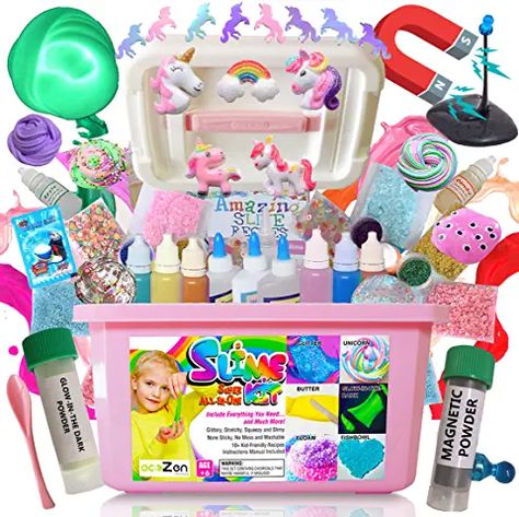 Amazon.com : 10 year old girl birthday gifts Unicorn Easter Basket, Slime Making Kit, Slime Galaxy, Mermaid Slime, Slime Kits, Slime Making, Diy Glow, Slime Toy, Slime For Kids