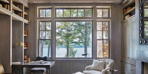 Picture Windows Living Room, Front Window Design, Paneled Library, Double Hung Windows, Bedroom Window, Window Types, Windows Exterior, Living Room Windows, Picture Windows