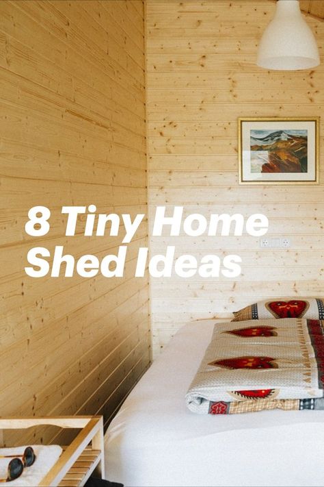 tiny home shed Tiny Home Shed, Portable Cabins, Custom Sheds, Cottage Lake, Portable Buildings, Hunting Cabin, Backyard Sheds, Close To Home, Built In Storage