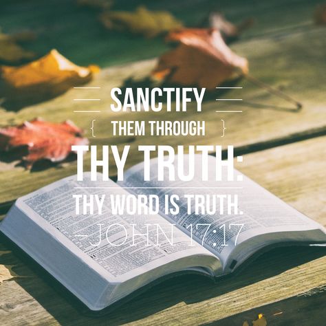 Sanctify them through thy truth: thy word is truth. –John 17:17 John 17:17 Scriptures, Your Word Is Truth John 17:17, John 17:17, Mother Clucker, Bible Aesthetic, Bible References, John 17, Psalm 119 11, God's Plans