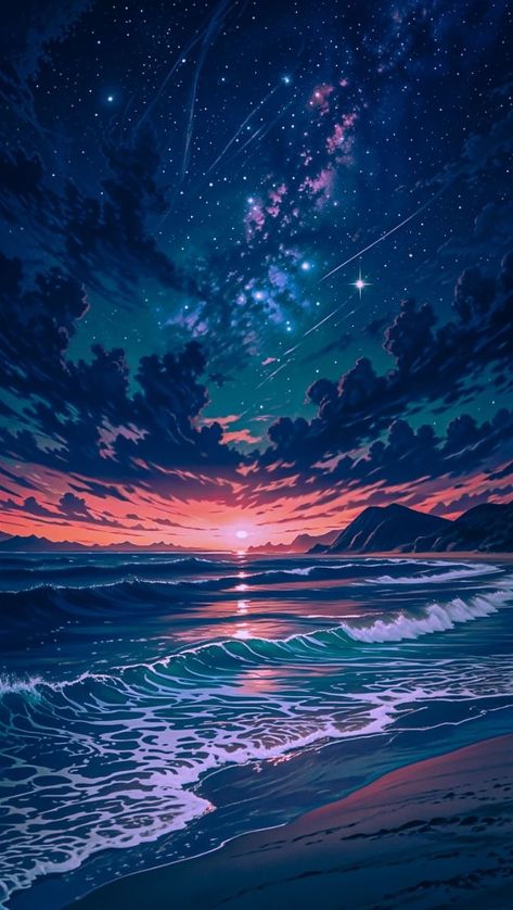 Lofi Chill Wallpaper, Sea Illustration Art, Lofi Aesthetic Wallpaper, Lo-fi Wallpaper, Lo Fi Aesthetic, Anime Lofi, Chill Wallpaper, Lo-fi Aesthetic, Lofi Aesthetic