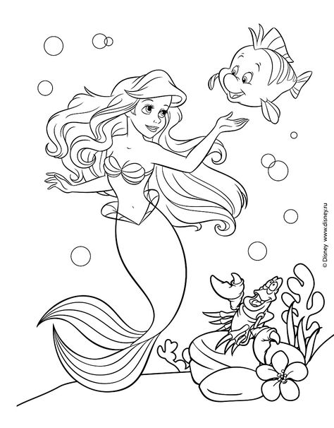 Disney Colouring Pages, Ariel Coloring Pages, Mermaid Coloring Book, Disney Princess Coloring Pages, Mermaid Drawings, Coloring Art, Drawing Color, Spring Coloring Pages, Mermaid Coloring Pages