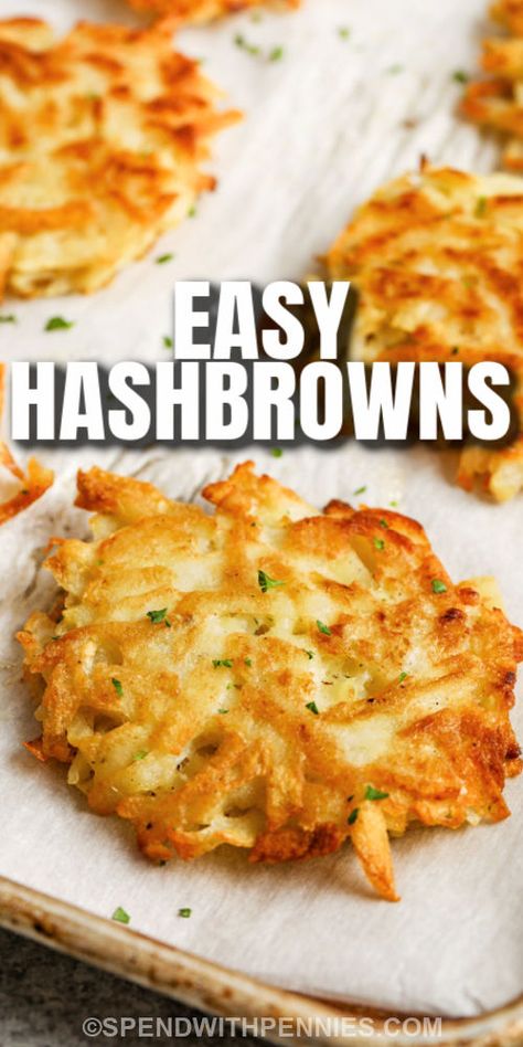 Shredded Hashbrown Recipes, Dorm Snacks, Easy Hashbrowns, Homemade Hashbrowns, Shredded Hash Browns, Hashbrown Breakfast Casserole, Hashbrown Recipes, Potato Recipes Side Dishes, Hash Brown