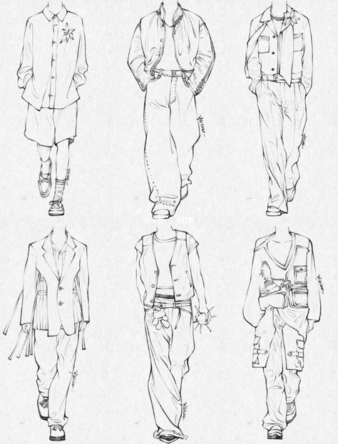 Man Clothing Drawing, Men Outfit Design Drawing, Men Outfit Sketch, Mens Wear Sketch, Male Outfit Sketch, Outfit Drawings Sketches, Clothes Design Drawings Men, Drawing Poses With Clothes, Sketch Ideas Outfits