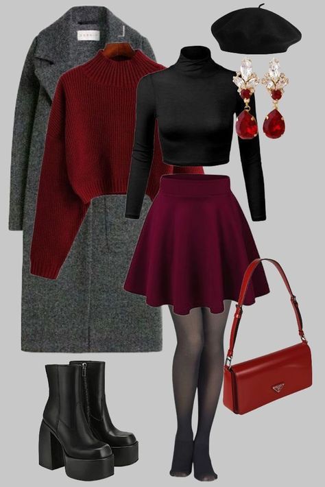 Get the designer look without the hefty price tag! 🌟 Discover affordable dupes for luxury fashion. #designerdupes #luxuryforless #budgetfashion #chicandcheap #fashionsteals Winter Fashion Outfits Casual, Neue Outfits, Red Skirt, Trendy Fall Outfits, Modest Fashion Outfits, Looks Chic, Casual Style Outfits, Winter Fashion Outfits, Lany