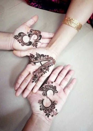 Modern Henna Designs S Name Mahendi, Mehendi With Initials, Initial Mehndi Designs, S Name Mehndi Design, Name Henna Design, S Name Mehndi, Love Mehndi Designs, Name Mehndi Design, Mehndi Designs 2018